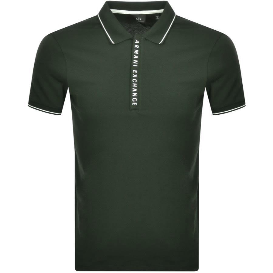 Alternative Image for ProductArmani Exchange Short Sleeved Polo T Shirt Green1